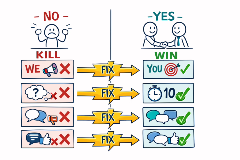 Sales Pitch Mistakes That Kill Deals Before They Start